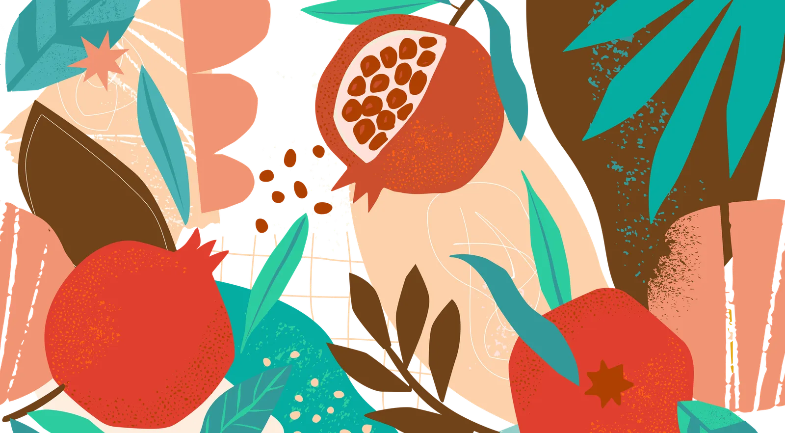Aufgeschnittener Granatapfel — Symbol des Persephone-Mythos